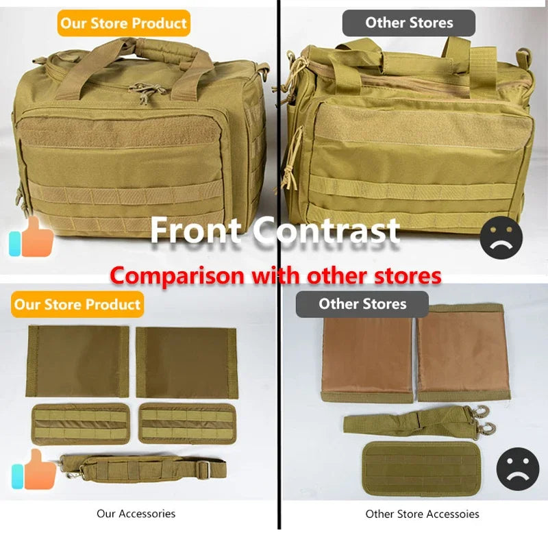 Tactical Shooting Range Bag Nylon Molle System Outdoor Hunting Accessory Black Shoulder Bag for Gun Case Pistol Tools Sniper