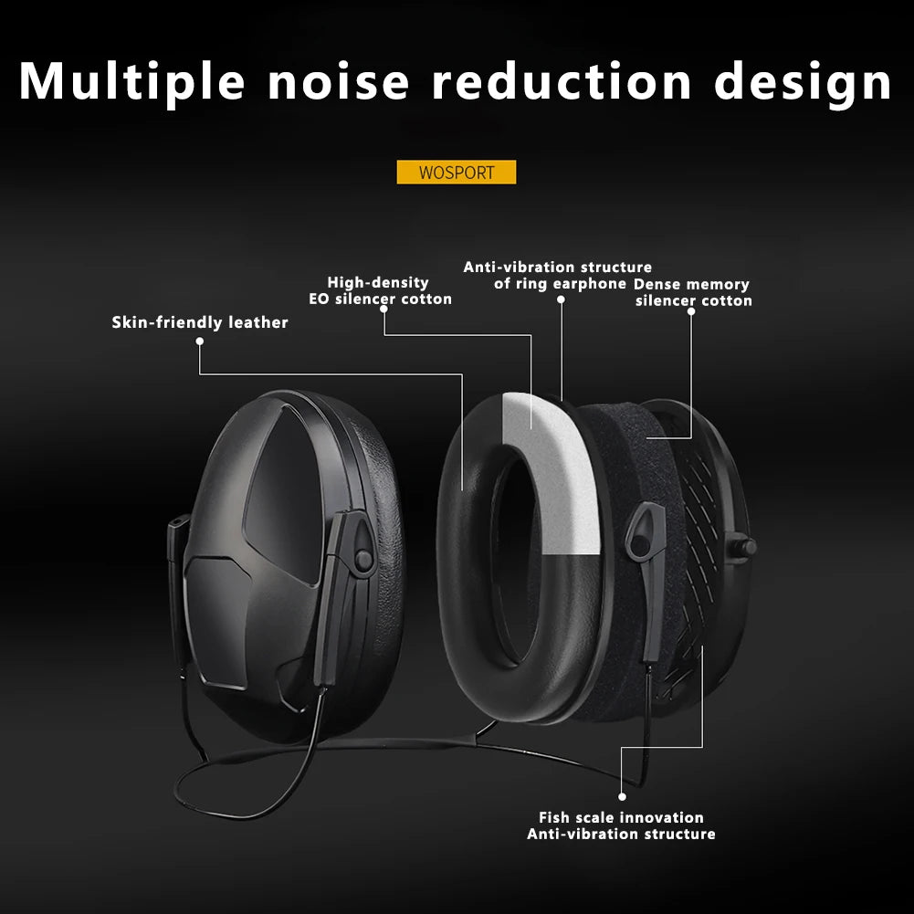 Anti Noise Ear Protector Rear Hanging Style Noise Reduction Headset Anti-fall And Wear-Resistant  IPSC Tactical Earmuffs