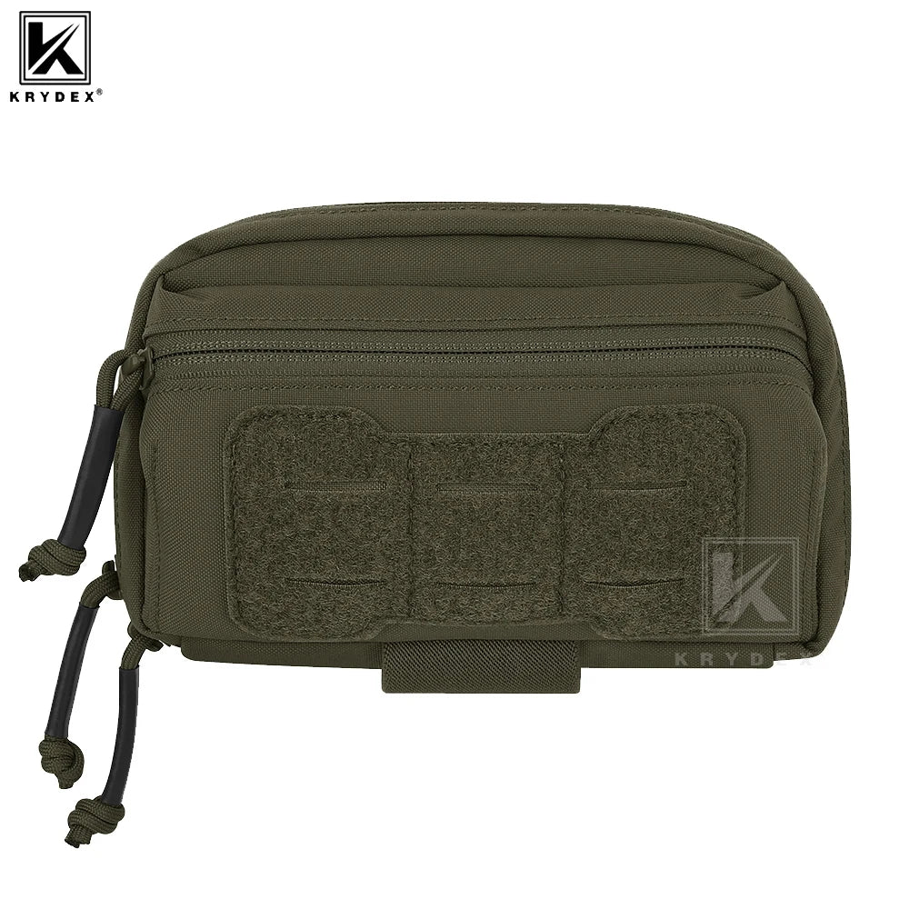 KRYDEX Tactical Admin Pouch Chest Bag MOLLE Utility Pouch Front Pocket for Vest and Chest Rig Camping Outdoor Accessories
