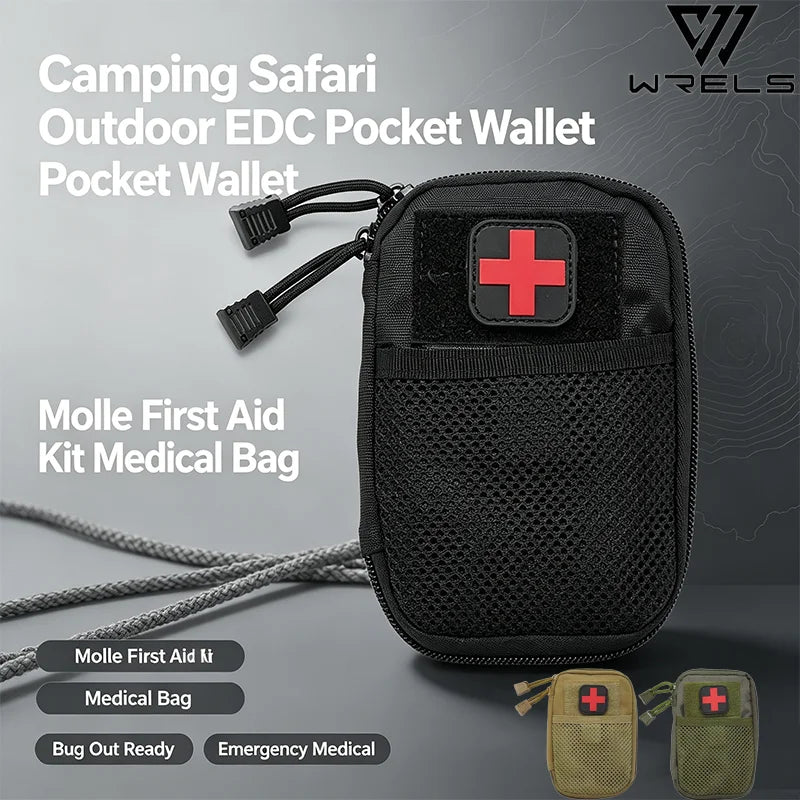 Outdoor Emergency Medical Bag Safari Camping EDC Pocket Wallet First Aid Professional Tactical Men Women Lightweight Medical Bag