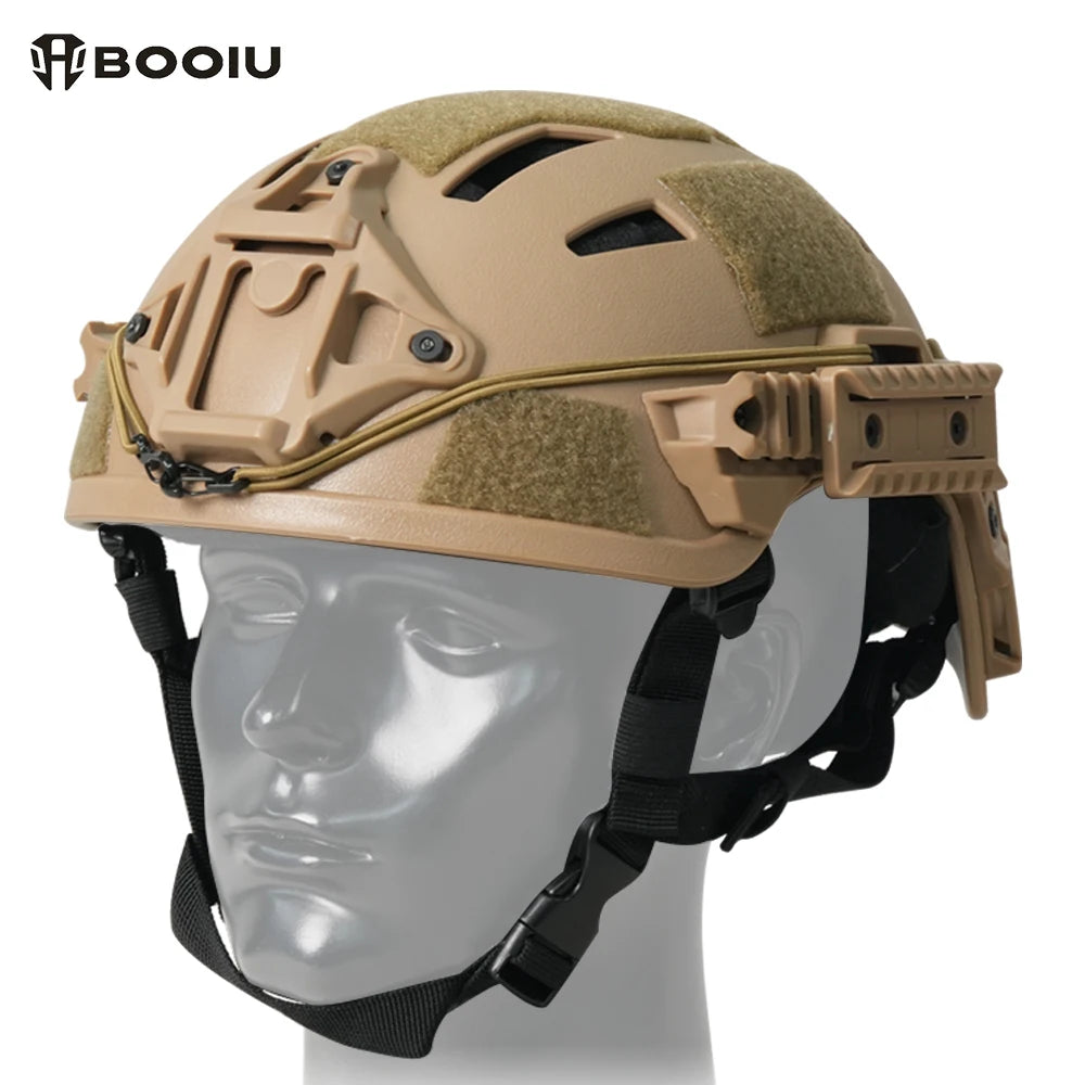 BOOIU Tactical Helmet FAST Airsoft Helmet Outdoor CS Riding Training Protection Helmets for Head Circumference 53-57CM