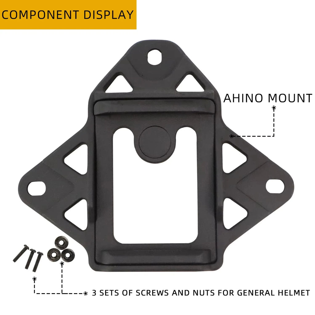 BOOIU Tactical Helmet VAS Shroud Three-Hole Mount Adapter Aluminum Alloy For FAST AF Wendy NVG Helmet Bracket Accessories