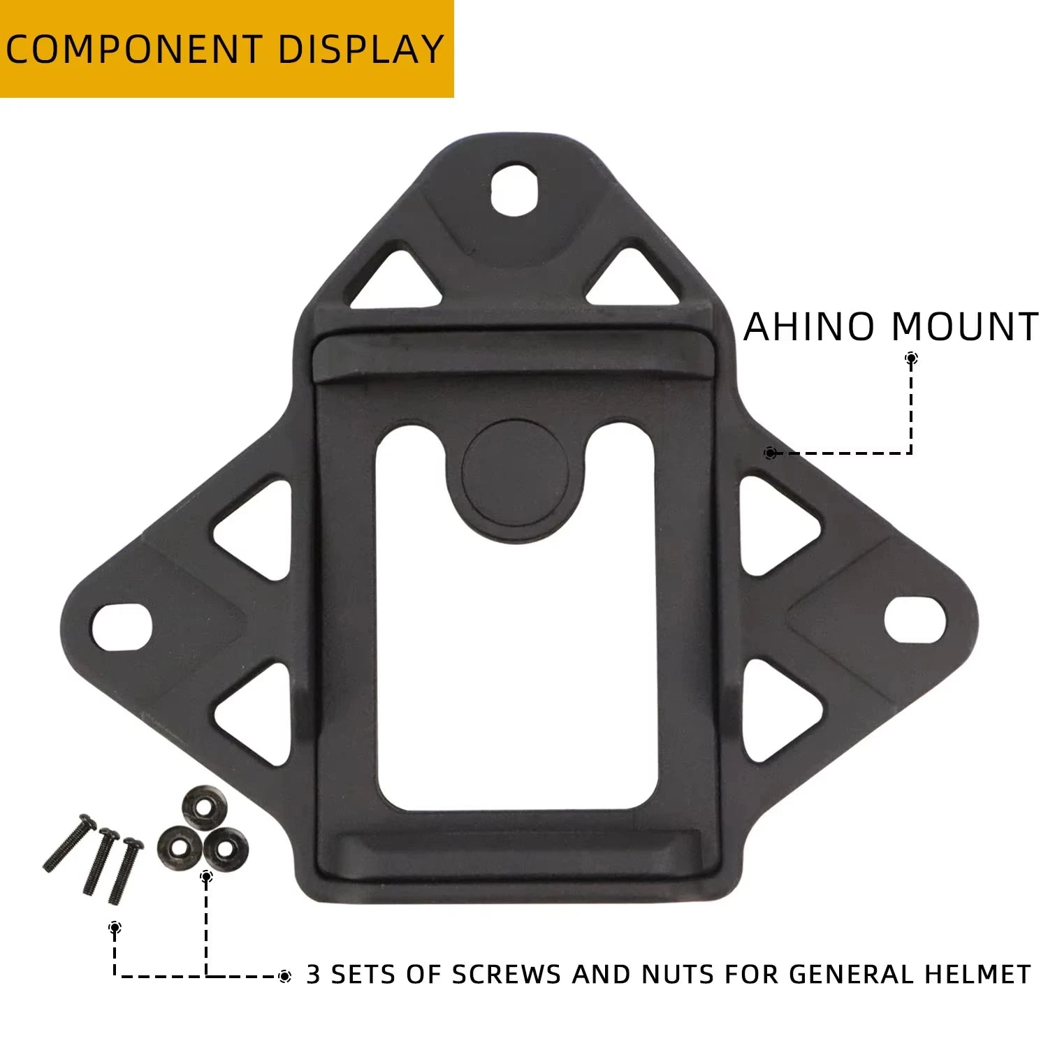 BOOIU Tactical Helmet VAS Shroud Three-Hole Mount Adapter Aluminum Alloy For FAST AF Wendy NVG Helmet Bracket Accessories