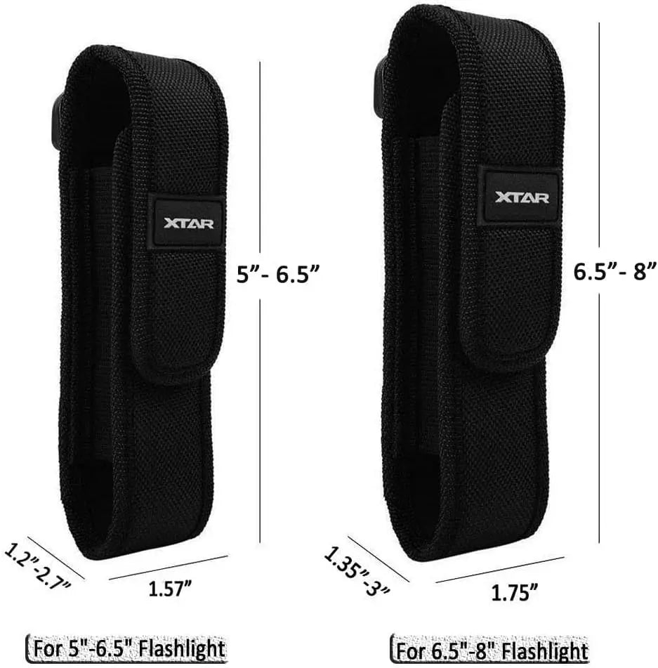5"-8" Tactical Flashlight Case Belt Pouch XTAR T220 Fenix Flashlight Pouch Molle LED Torch Holder Flash Light Holster Waist Pack