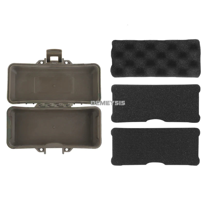 Tactical Flashlight Storage Box Dustproof with Padded Hunting Shooting Toolbox Suitcase Lockable Safety Accessories Case