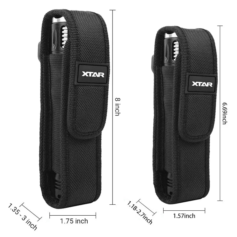 5"-8" XTAR T220 Fenix Flashlight Pouch Molle LED Torch Holster Outdoor Work Hunting Camping Hiking Multitool Flashlight Pouch