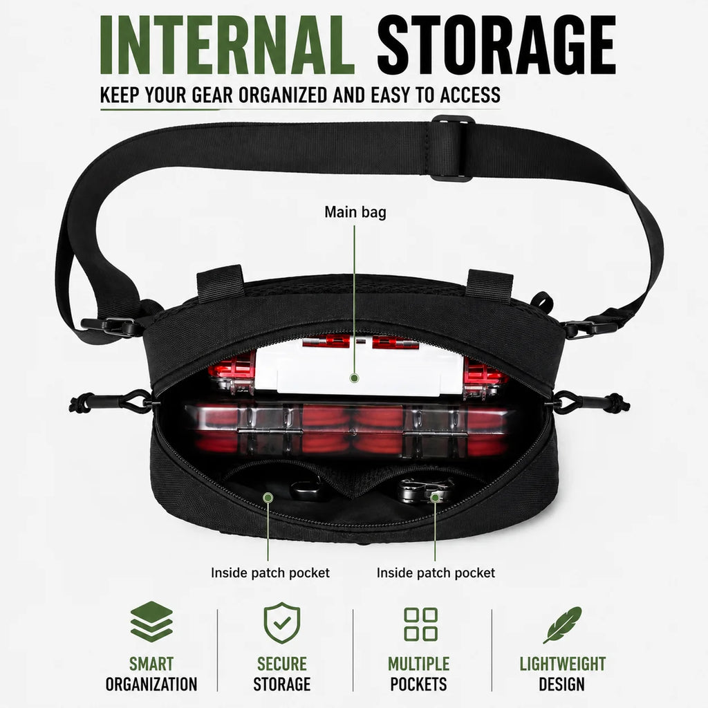 Tactical Chest Bag MOLLE Hunting Bag Fishing Pack Waist Bag Hunting Hiking Camping Outdoor Sports