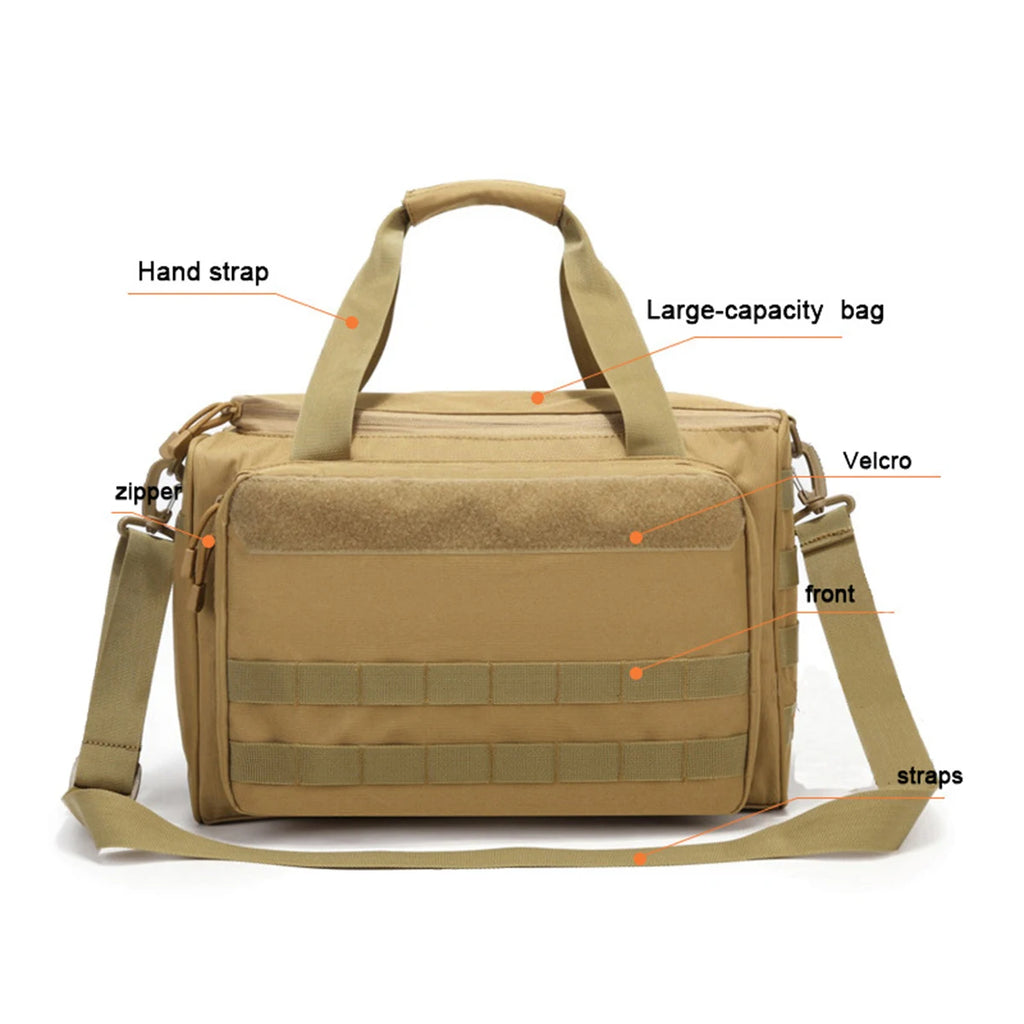 Tactical Range Bag Molle Shoulder Bag High Capacity Multifunctional Equipment Training Supplies Shoulder Pack