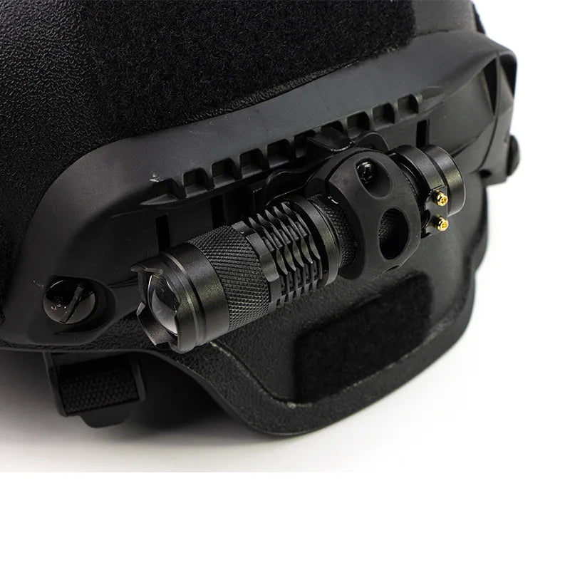 Dedicated Lighting Quick Release Flashlight Holder FAST, MICH2000, IBH with Track Tactical Helmet Fixture Adapter Outdoor Sports