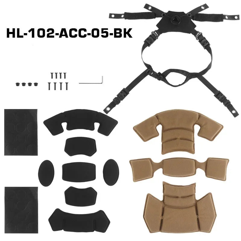Tactical Airsoft Paintball Helmet Suspension System Protective Pads for Wendy 3.0 Fast MICH ACH Helmet Dial Liner Kit
