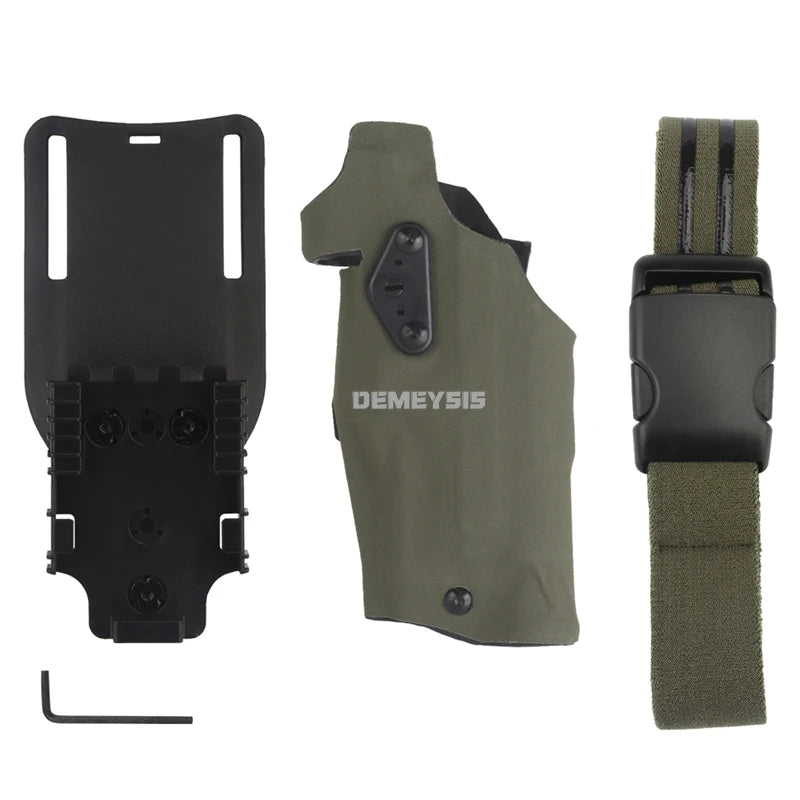 Right / Left Hand Tactical Holster for G17 Gen4 G19 with X300U Lights Quick Release Hunting Shooting Gun Drop Leg Holsters Case