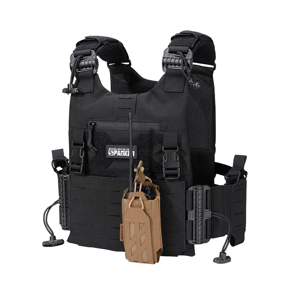 Tactical Radio Pouch Hunting Walkie Talkie Holder Open-Top Interphone Hanging Bag Molle Nylon Magazine Pouch