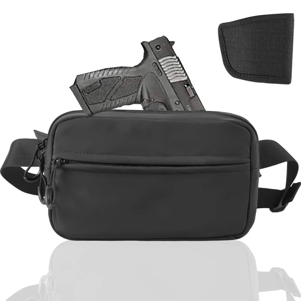Concealed Carry Fanny Pack with Holster Pistol Pouch Bag Quick Access Gun Waist Bag for Men Women Outdoor EDC Waist Pack