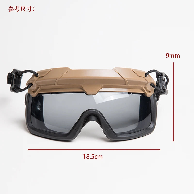 FMA Safety Goggles For Tactical Helmet Protective Glasses Anti Fog Dust Paintball TB1333