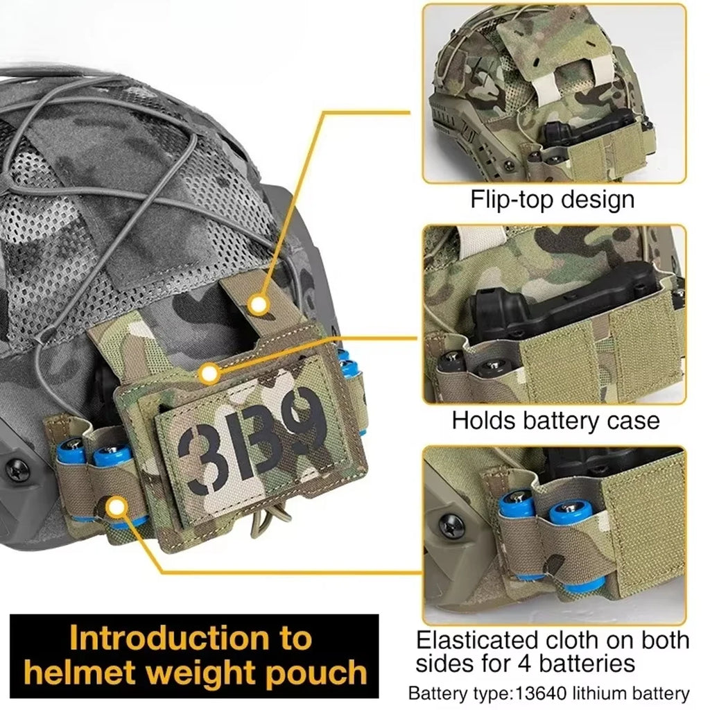 Airsoft Helmet Set with Tactical Headset Night Vision Thermal Imaging Model Helmet Cover Signal Light Hunting Shooting Equipment