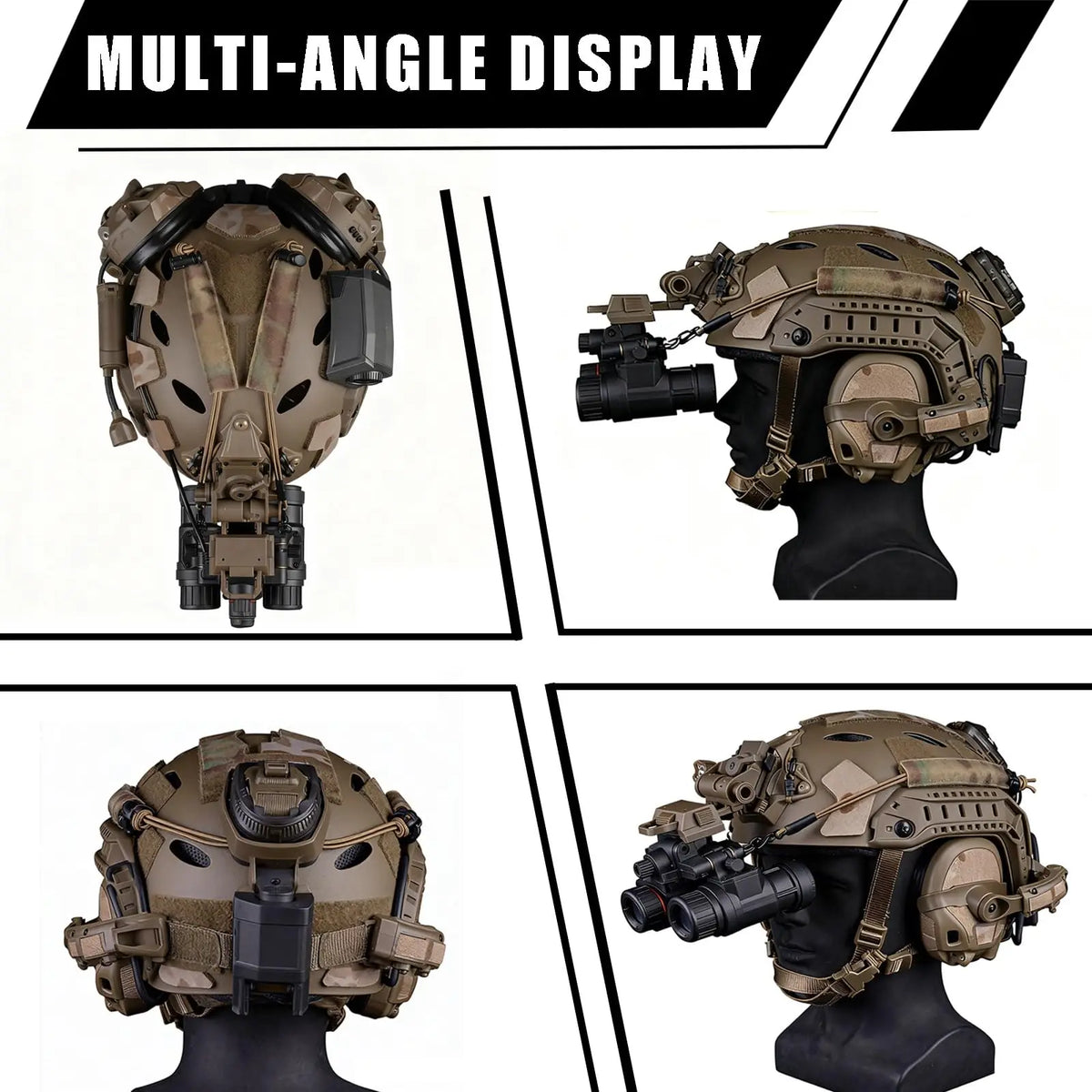 Tactical Helmet Set Airsoft Fast Protective Equipment with Headset NVG Mount Helmet Light Communication Headset for CS Cosplay