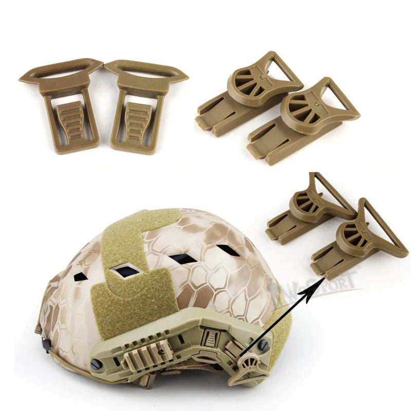 1 Pair Goggle Swivel Clips FMA Fast Helmet Side Rails Tactical Helmet Plastic Side Mount Paintball Helmets Accessory
