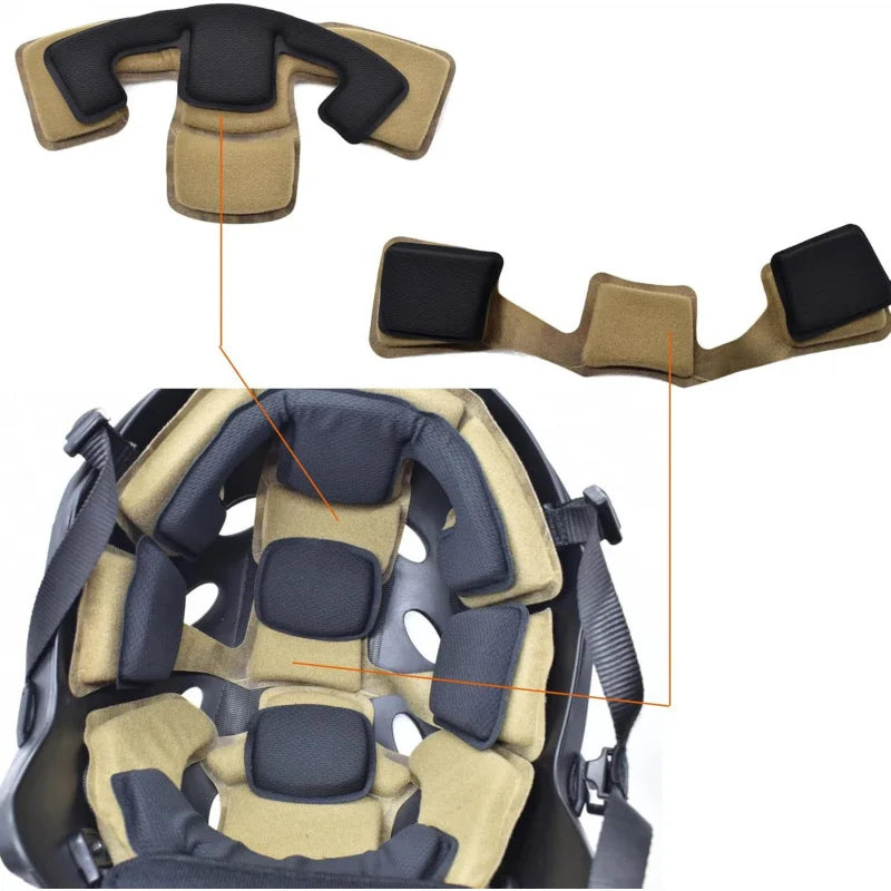 ARMATA Tactical Helmet Liner Memory Foam Helmet Lining Shock-Absorbing Cushion Pad Anti-Slip Breathable Comfortable Protective