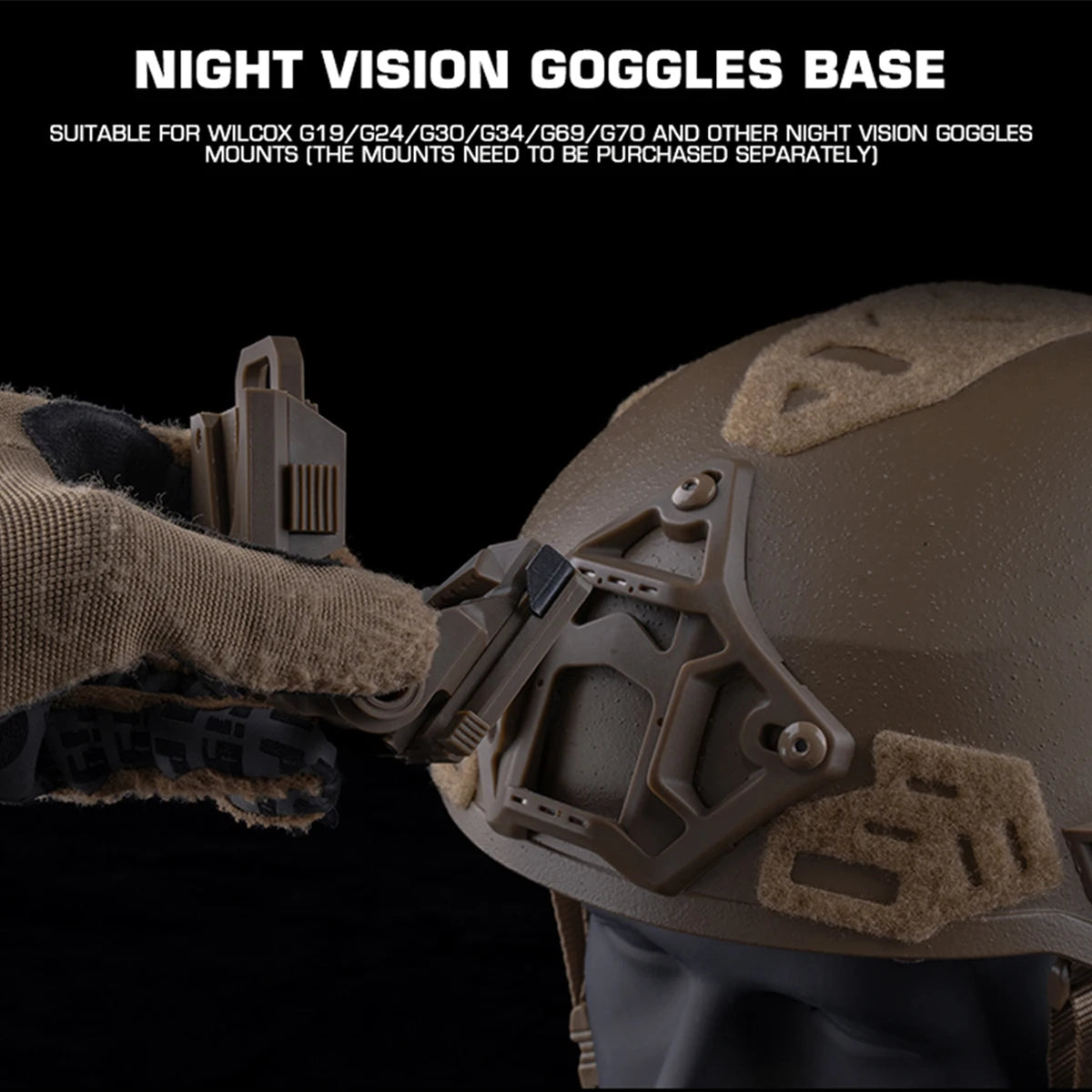 Lightweight Night Vision Goggles Bracket Tactical Airgun Helmet Accessories for G19 /G24/G30/G34/G70 Night Vision Goggles Base