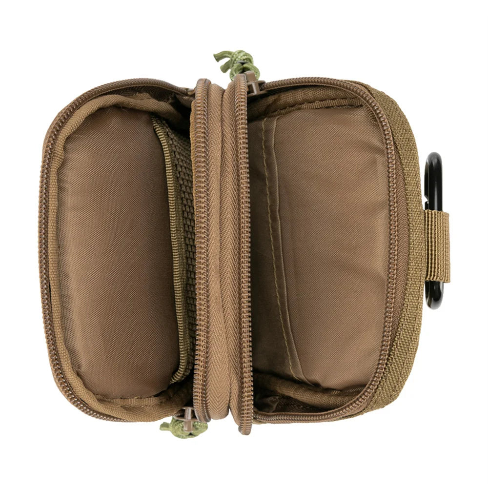 Tactical EDC Molle Bag Purse Double Layer Outdoor Hunting Waist Fanny Pack Men Phone Pouch Camping Cycling Waist Bag