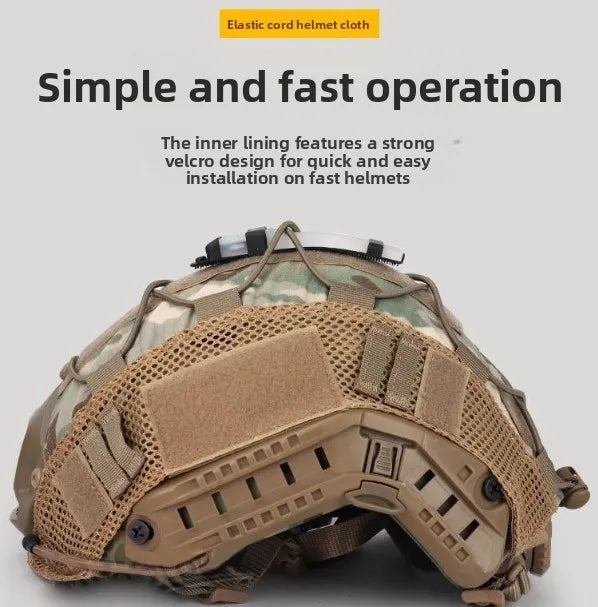 2026  Outdoor Camouflage Helmet Cover Elastic Rope Camouflage CS Russian Tactical Helmet for Children