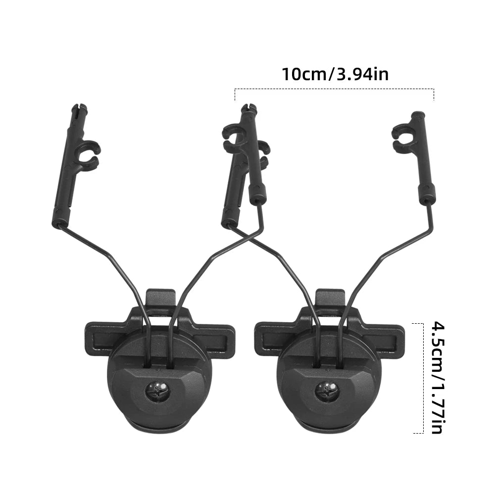 Tactical Over-Ear Headphone Stand Track Adapter Pairs With The Wendy Helmet And Uses The Air Gun Paintball Headphone Bracket