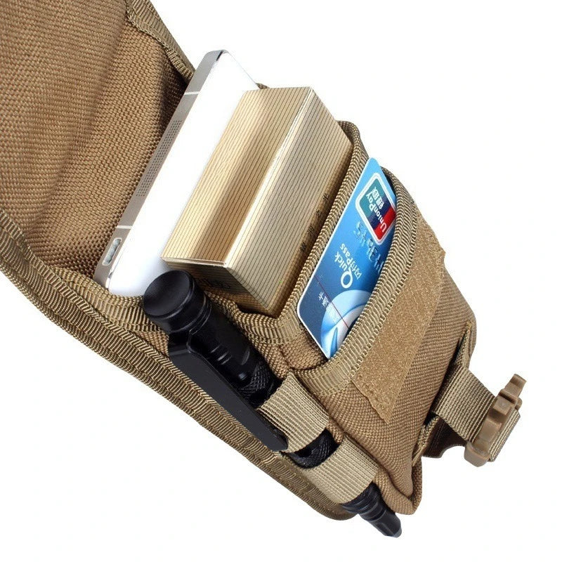 1000DTactical Double-layer Phone Pouch Hunting Camouflage Molle Bags Outdoor Hunting Molle Fanny Bag Waist Bag Outdoor Sport Bag