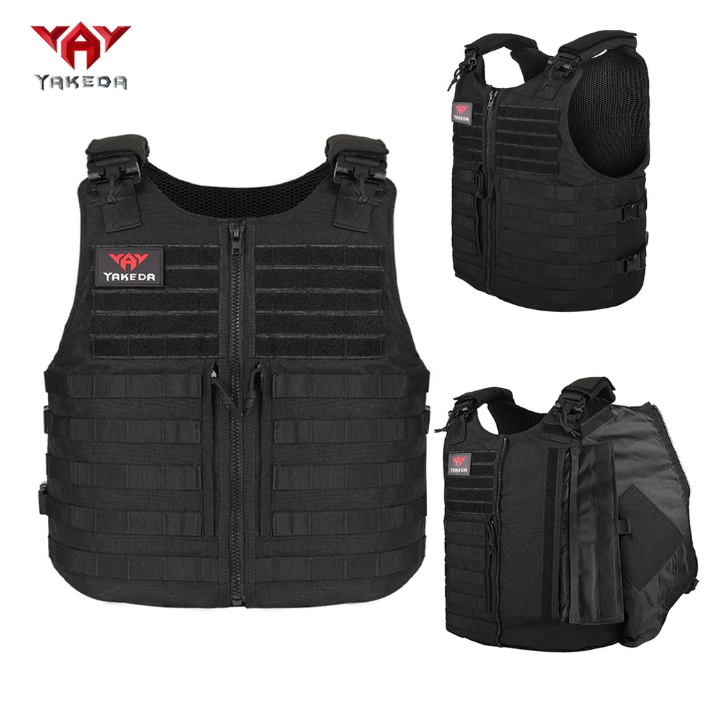 YAKEDA MOLLE Zipper Hunting Tank Top Quick Release Shoulder Strap Hidden Pocket Suitable for Outdoor Hunting Sports