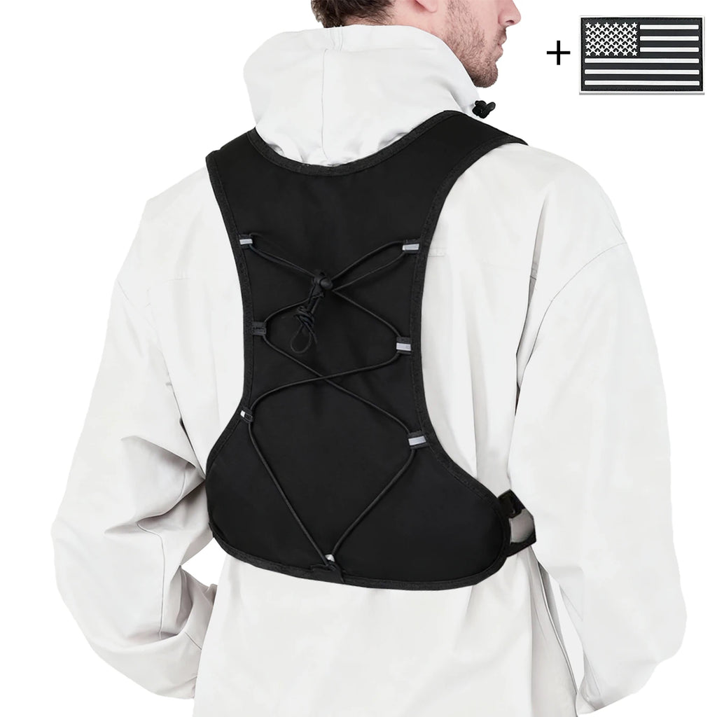 Lightweight Reflective Vest Safety Gear with Multi Pockets for Running Cycling Hiking, Secure Storage for Phone Wallet