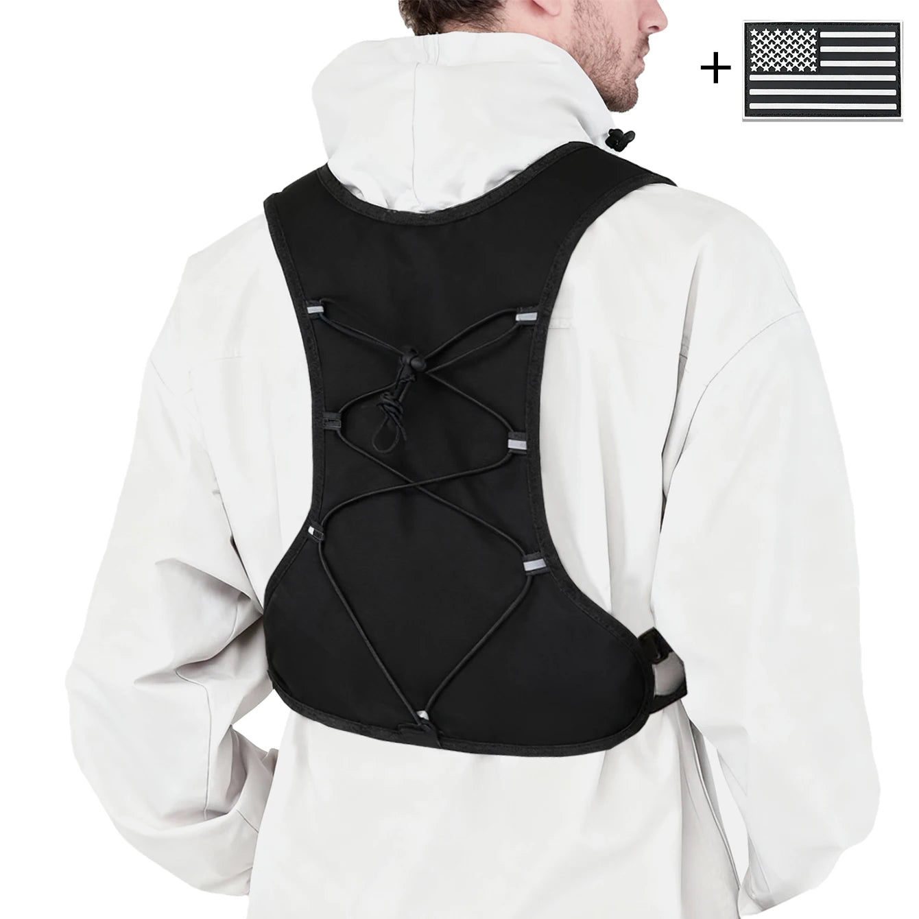 Lightweight Reflective Vest Safety Gear with Multi Pockets for Running Cycling Hiking, Secure Storage for Phone Wallet