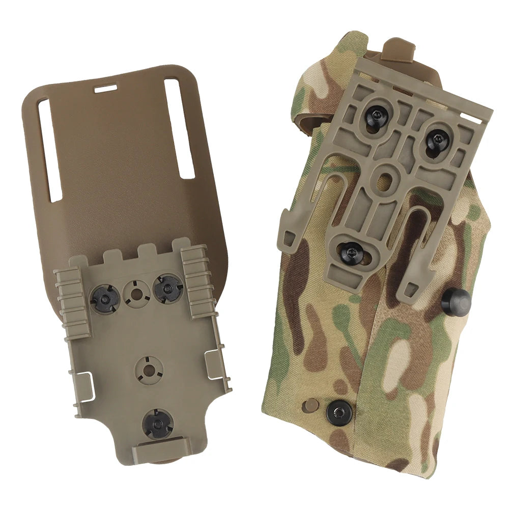 Tactical 6354DO Pistol Holster for Glock 17 Gen4 G19 with X300/X300U Flashlight Quick Lock System QLS Mount Adapter Leg Shroud