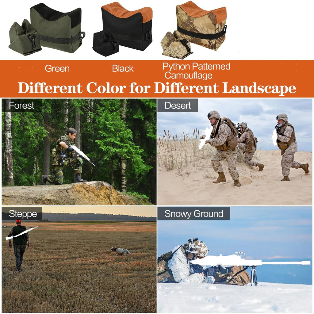 Twod Outdoor Shooting Rest Bags - Target Sports Bench Rest with Front & Rear Support SandBag Stand Holders for Gun Rifle Shootin