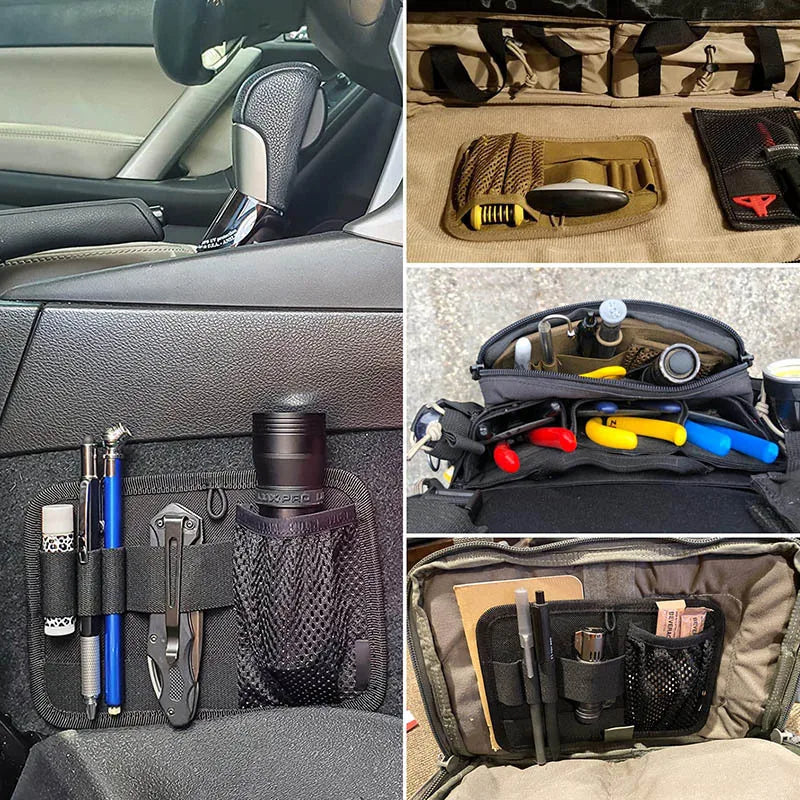 Modular Hook Loop Panel EDC Organizer - Inner Separation Pouch for Backpack Vest Hunting Accessories Utility Tools & Equipment