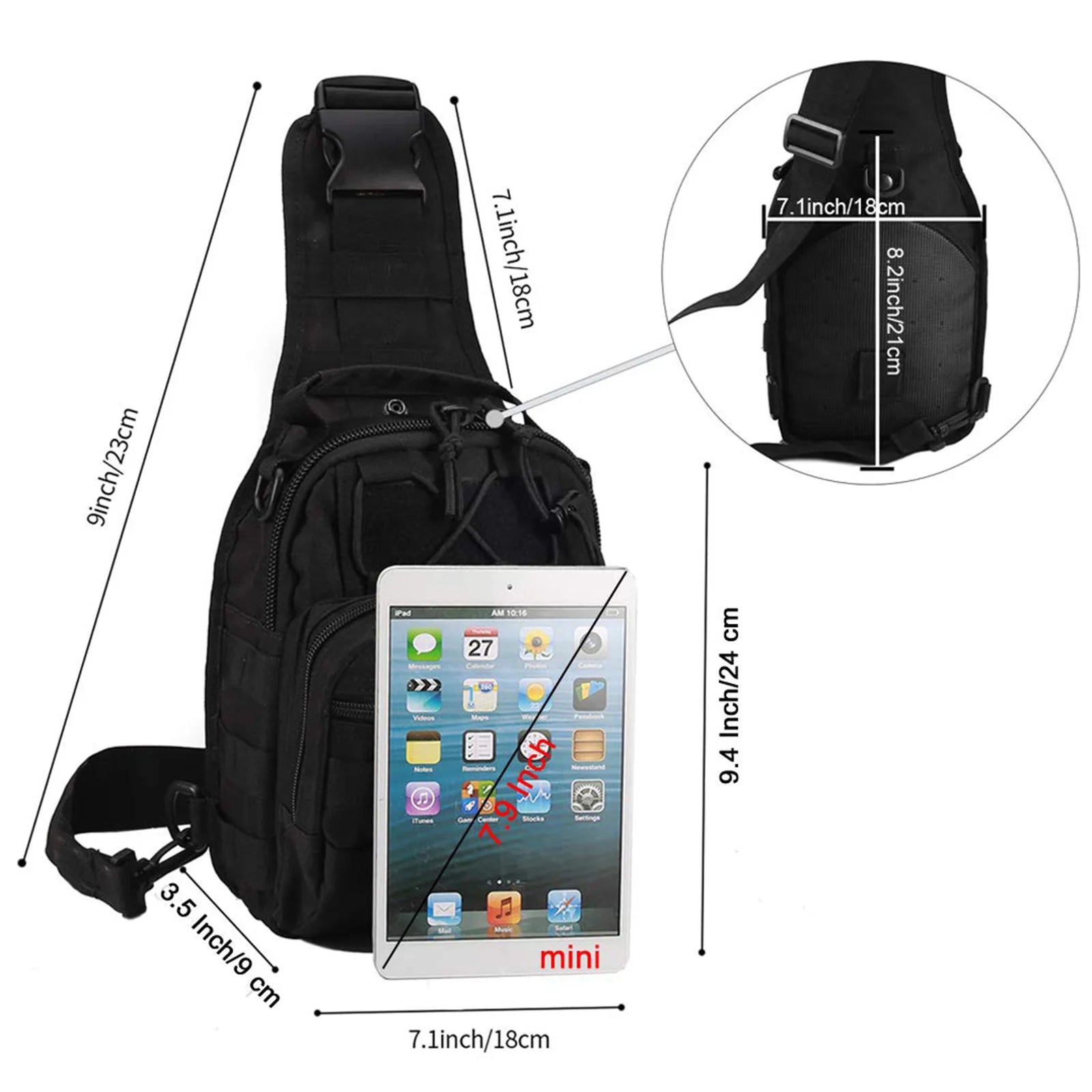 Chest Bag Tactical Sling Bag Crossbody Bags Outdoor Military Sport Travel Shoulder Bag For Men Women Hiking Camping Equipment