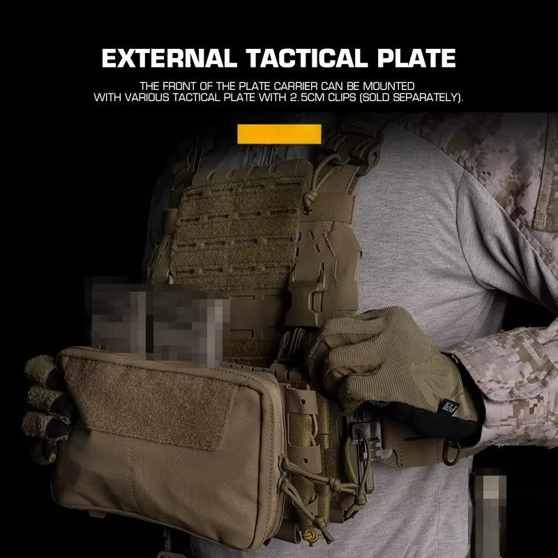Tactical ARC Plate Carrier V2 Assault Rig CS Militar Training Protection Vest with Quick Release Clasp MOLLE System