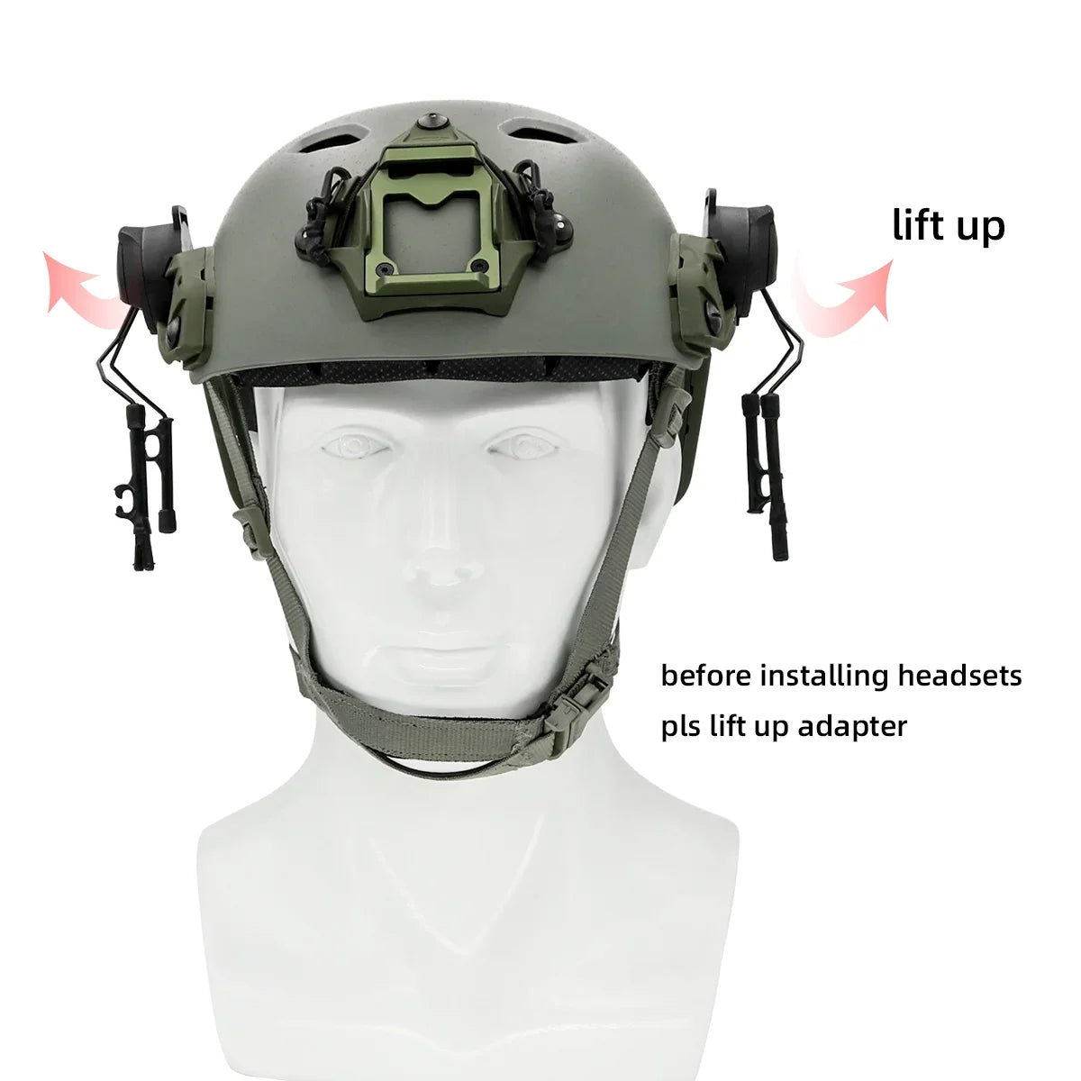 1 Pairs Tactical Headset Bracket Fast Ops Core Helmet ARC Rail Adapter Set fit for Comtac II Series Noise Cancelling Headset