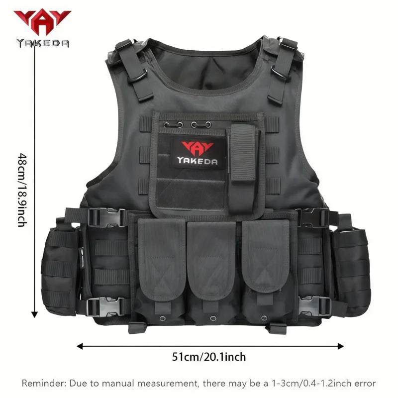 YAKEDA Multi-functional Wear-resistant Tactical Vest Outdoor Training Clothes Outdoor Equipment Protective Waistcoat