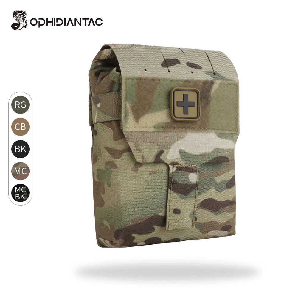 OPHIDIANTAC Large Size MOLLE First-Aid Kit Rapid Deployment Medical Pouch with High Capacity for Hunting Accessories