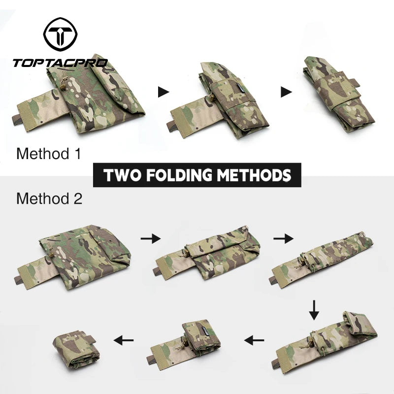 TOPTACPRO Tactical Mini Recycling Pouch EDC Dump Pouch Folding Small Waist Bag Belt Accessories 8534