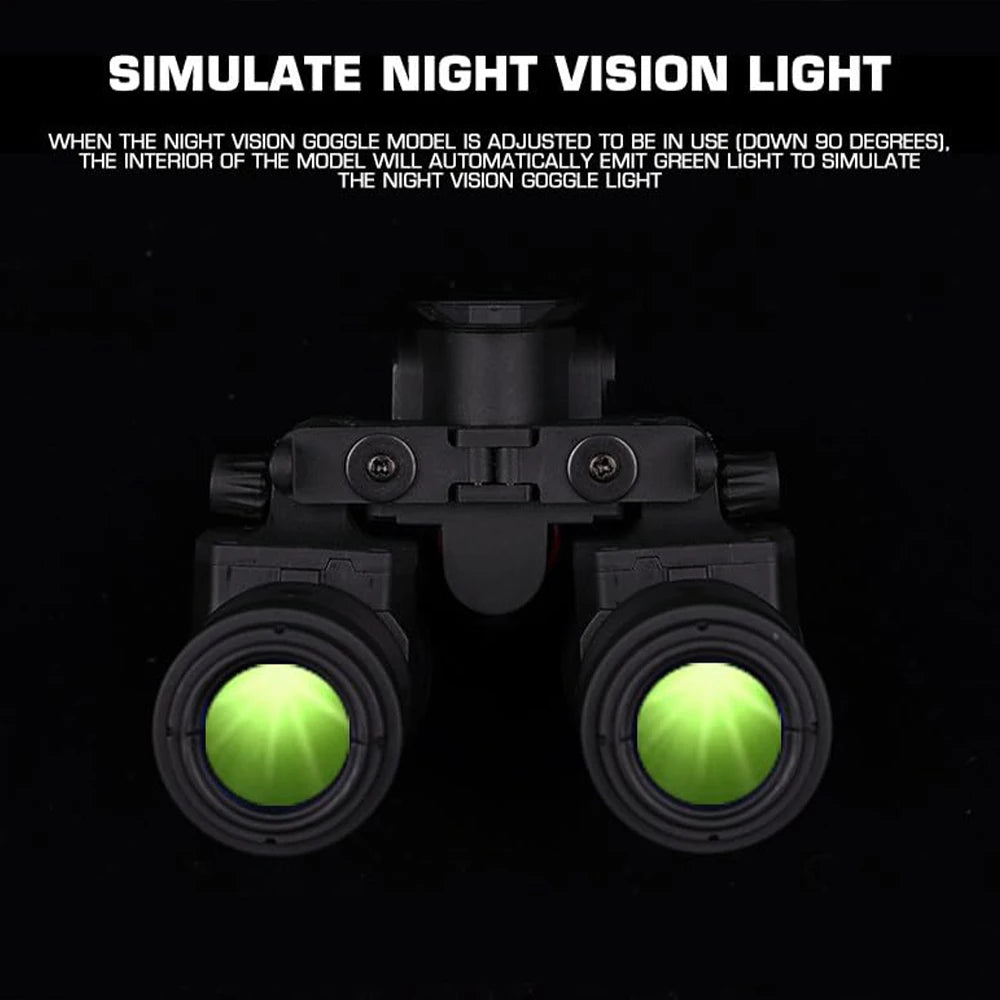 Tactical Helmet Set with Goggles Earphones Helmet Lights Binocular NVG Models Signal Light for CS Hunting Paintball Shooting