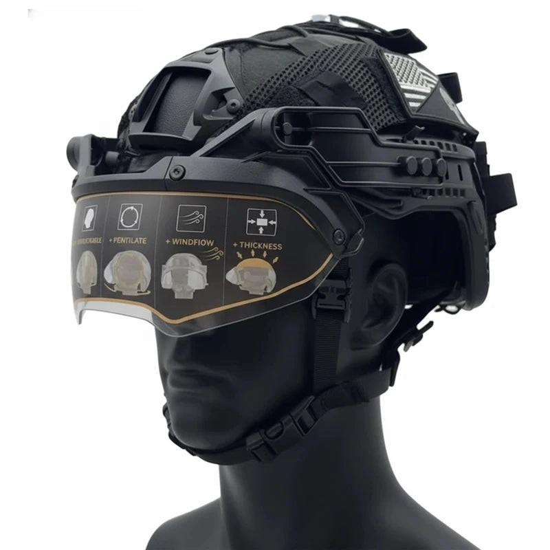 FAST Helmet ABS Lightweight with Adjustable Suspension & Dial for Cycling, Airsoft, Tactical Training