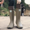 Rain Boots for Men, Fashionable High-Top Rain Boots for Outer Wear, Long-Tube Waterproof and Non-Slip Couple Style Outdoor Fishing Boots