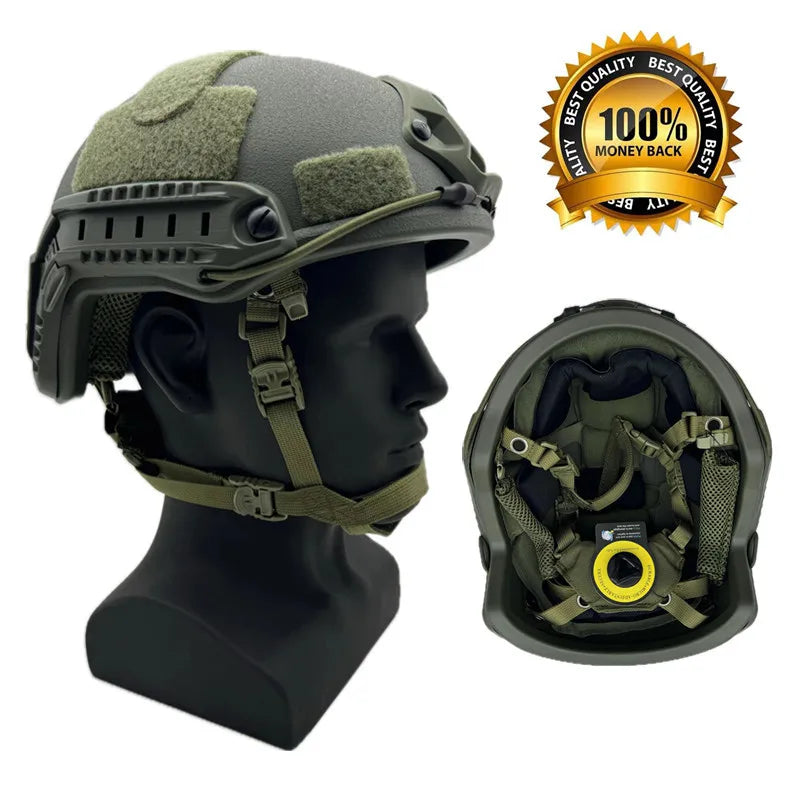 FAST Wendy Suspension Helmet, ACH High-Top Helmet, High-Quality Helmet, Made from Aramid Material