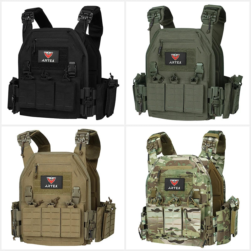 ARTEX Tactical Outdoor Vest Quick Release Adjustable Hunting Vest with PALS Molle System