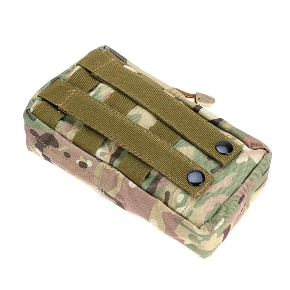 Outdoor Tactical Molle Waist Bag 600D Camouflage Khaki Storage Fanny Pack for Hunting Backpack Tactical Vest Attachment