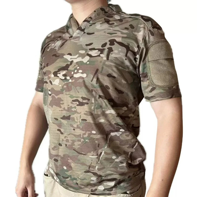 Velocity Style Rugby Shirt Quick Dry Tactical Short Sleeve T-shirt CAG Love Lightweight Training Shirt