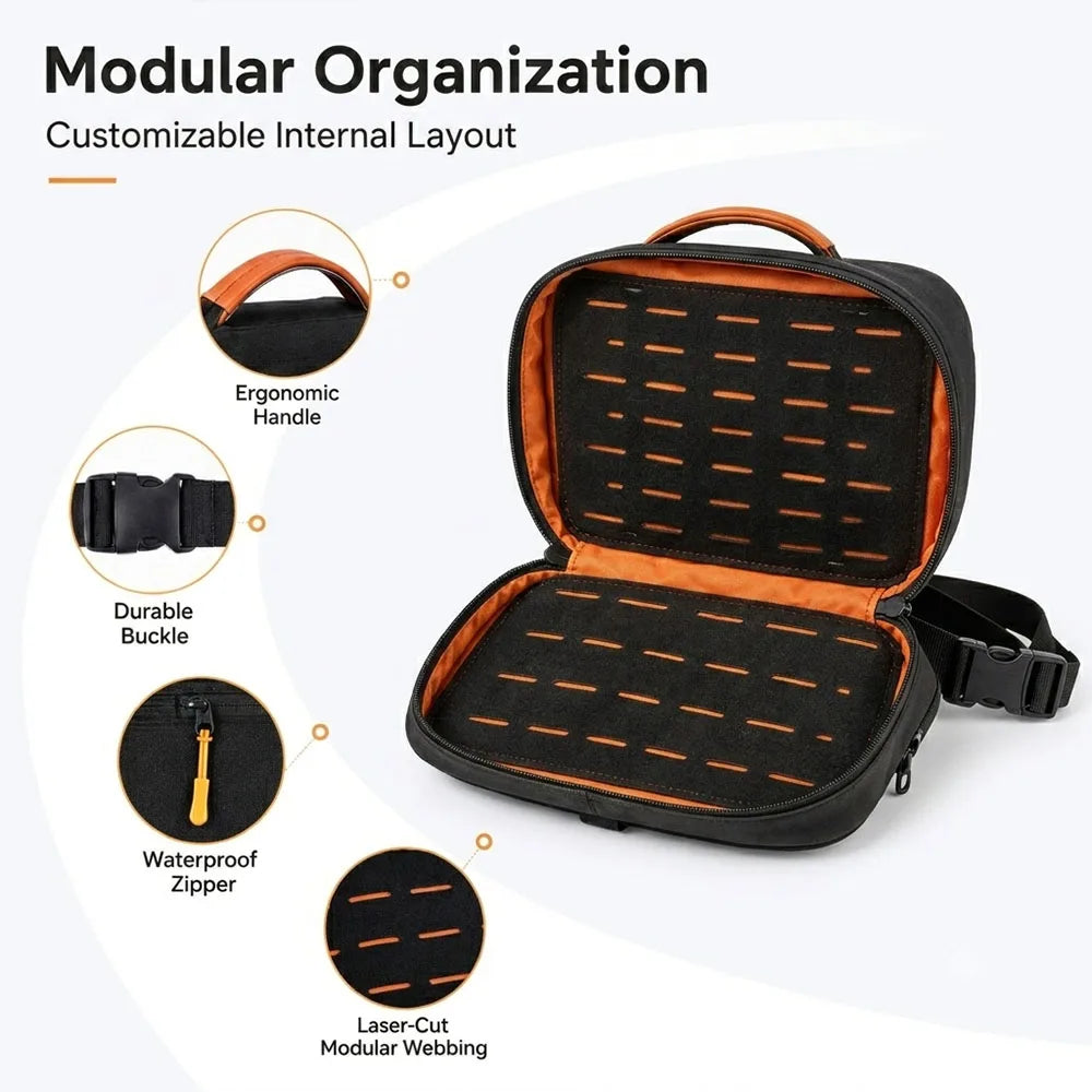 Magnetic Quick Release Tactical Waist Bag MOLLE EDC Storage Pouch Waterproof Wear-Resistant Crossbody Pack for Camping Hunting
