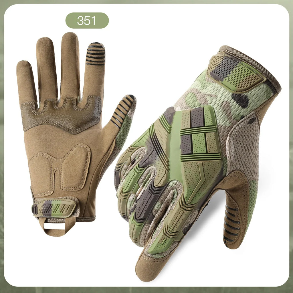 Tactical Full Finger Gloves Touch Screen Breathable Impact Protection Gloves for Men Outdoor Cycling Climbing Gloves