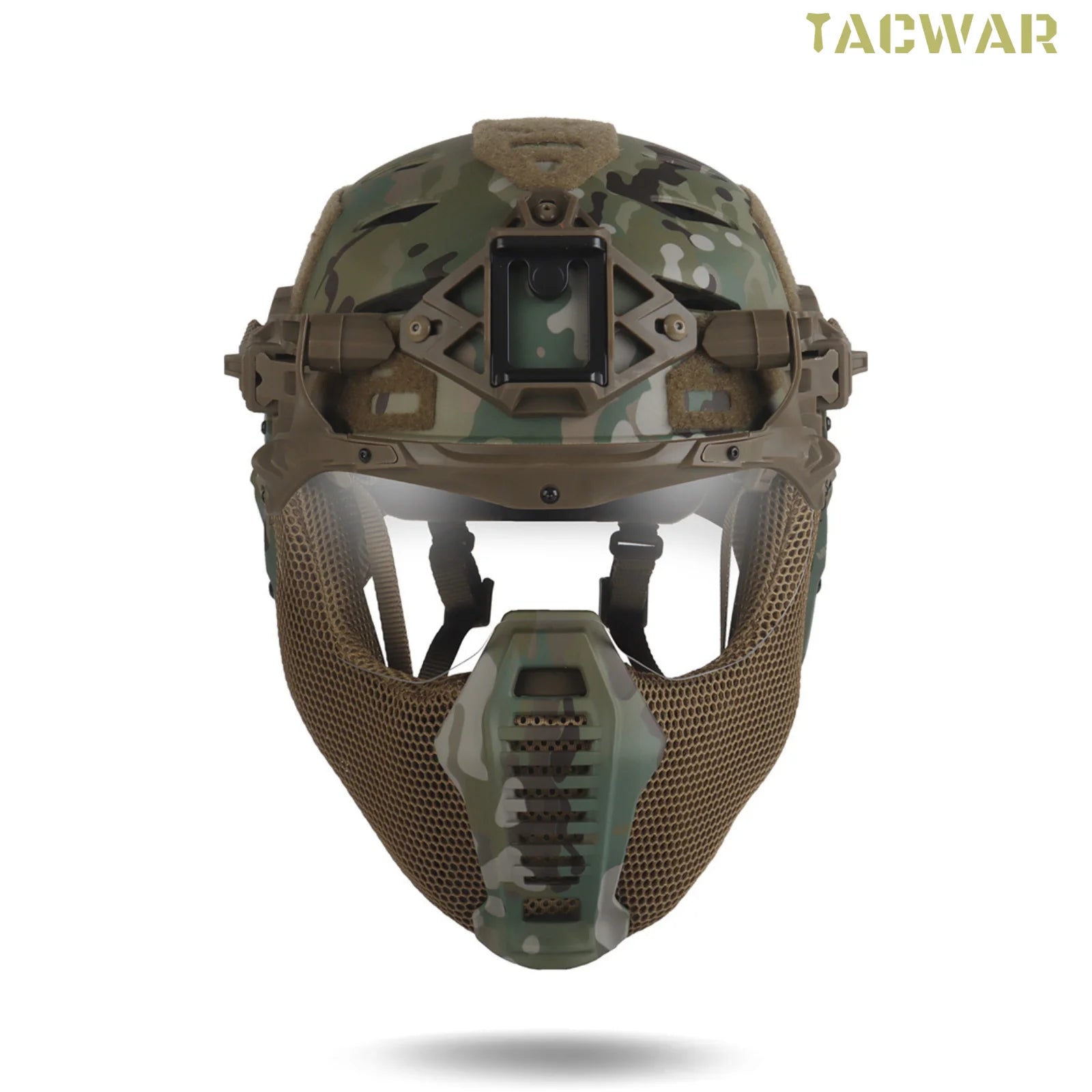 Wendy 3.0 Tactical Full Protection Helmet with Flip Goggles Ear Cover Mask for Hunting Airsoft Paintball CS Game Training