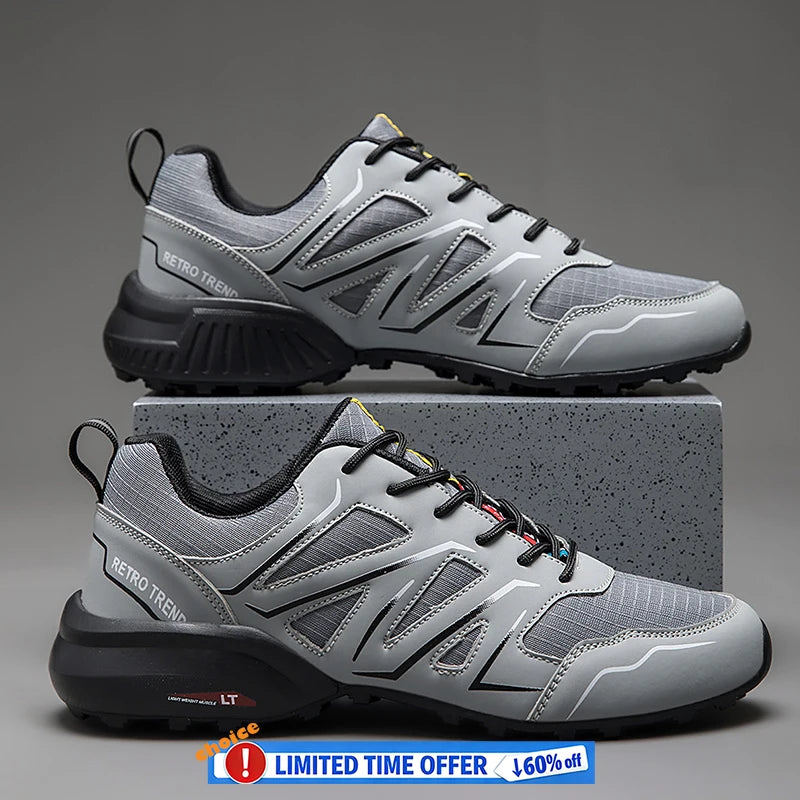 Men‘s Outdoor Hiking Shoes Non-slip Wear Resistant Breathable Splashproof Climbing Hunting Mountain Shoes Male Trekking Sneaker